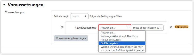 Datei:Screenshot Moodle 4.1 Aktivitaetsabschluss Voraussetzung.jpg